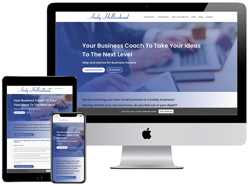 Web Design Portfolio - Andy Hollinshead Business Coach