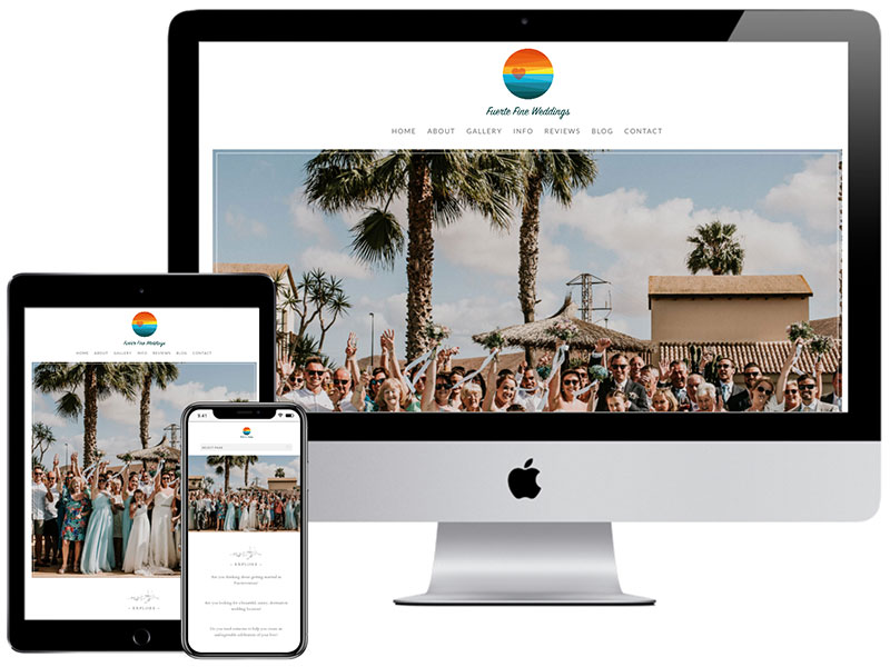 Web Design Portfolio - Fuerte Fine Weddings