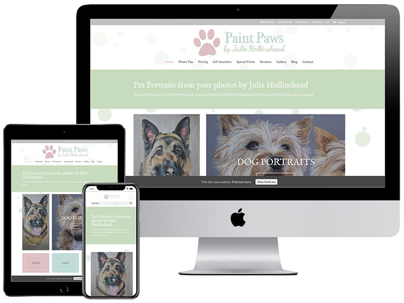 Web Design Portfolio - Paint Paws