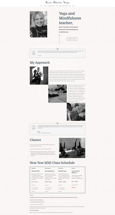 Kate Binnie Yoga - Website by Web SEO Assist