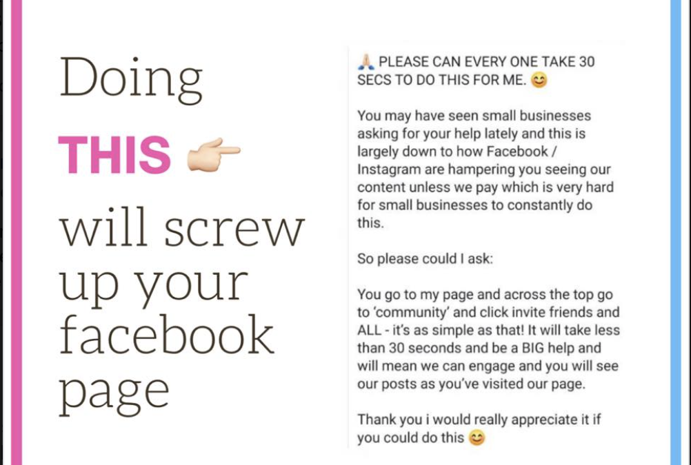 Screwing up your Facebook Page