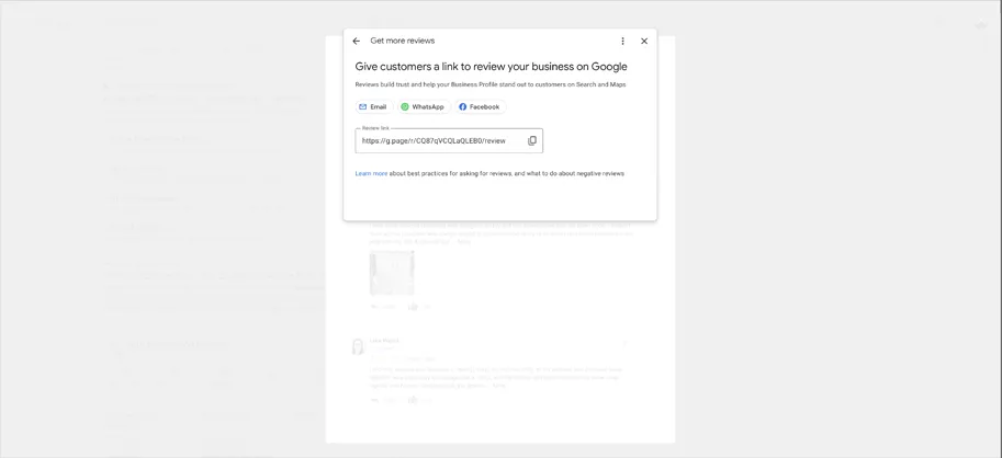 Google Business Profile Page Review Link